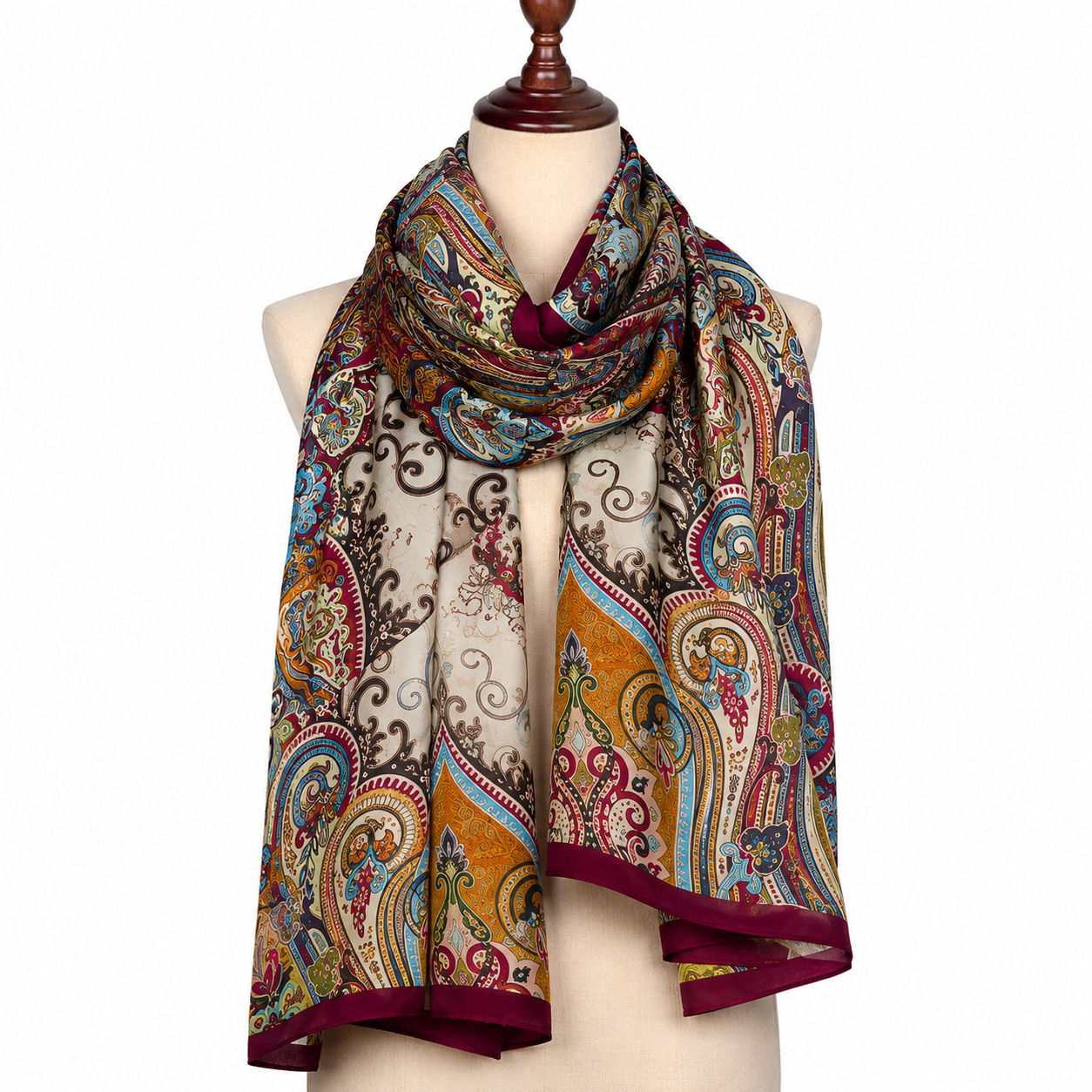 Digital Print Wool Scarf/Shawl 272